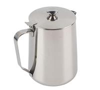 Pilipane Jarra para espumar Leche con Tapa, jarras humeantes de Acero Inoxidable, Leche, café, Capuchino, Latte, Arte, Barista, jarras de Vapor, Jarra de Leche(1500ml)