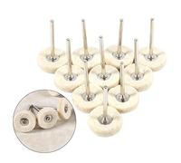 Pilipane Juego de Ruedas pulidoras para Kit de Pulido Dremel Fieltro de Lana Montado en algodón Vástago de 3 mm, para Herramientas rotativas Dremel - Kit de Accesorios Fit (10 Piezas)