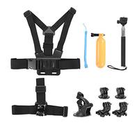 Pilipane Kit DE Accesorios DE CÁMARA DE ACCIÓN Universal 6 EN 1 para 7 5 6 CÁMARAS Deportivas Incluye ARNÉS para EL Pecho Correa para LA Cabeza Ventosa Palo Selfie Y MÁS para Aventuras