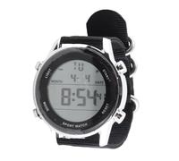Pilipane Men Digital Sports Raquel de Alarma a Prueba de Lluvia Cuenta Cuenta de la Zona horaria Dual Strap de Nylon Reloj Digital con cronómetro para al Aire Libre (Negro)