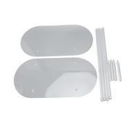 Pilipane Mesa Auxiliar Transparente acrílico 2 Nivel Ovalo Mesa de Noche Desmontable Moderna de la Noche para la Sala del Pasillo de la Oficina