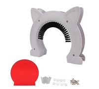Pilipane Puerta Interior para Gatos Aguja de Acero Inoxidable Pase para Gatos para Mascotas Grandes con Cepillo de Aseo para Gatos Material ABS de Primera Calidad Diseño silencioso (Blanca)