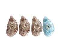 Pilipane Puntos Rodillo de cinta Gran capacidad Gran capacidad de doble cara Runner de puntos adhesivos extraíbles para álbumes de recortes DIY Craft 4 PCS Transparente Non Marking