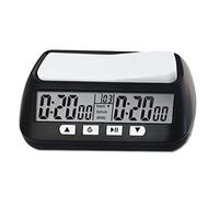 Pilipane Temporizador De Ajedrez Digital YS 902, Reloj De Ajedrez Portátil con Alarma Sonora, Funcionamiento Simplificado, Versión Negra En Inglés
