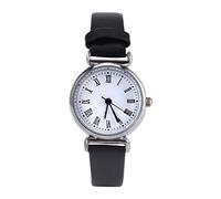 Pilipane Women's Watches,Elegant Small Quartz Wrist Watch with Synthetic Leather Band, Mini Round Dial, Stylish Design (Cinturón Negro y Plato Blanco.)