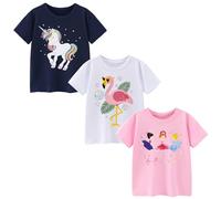 Pilipulu Camisetas de Manga Corta Niña Algodon