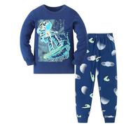 Pilipulu Pijamas Niños Algodón Puro Dinosaurio Coche Espacio Manga Larga Otoño Invierno 5 Años