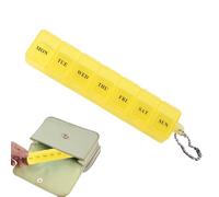 Pill Box 7 Day - 7 Day Pill Case, Pil Container For Supplementstransparent Weekly, Organizer With Dustproof Lid, Portable Daily Medication Storage Box For Supplements Fish Oil Tablets,