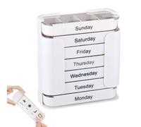Pill Box - ABS, 4.72x4.53x1.97in Tablets Holder Weekly Organizer | Compact Medication Storage Case, Travel-Friendly Pill Organizer For Home, Hospital, Daily Use, Travel