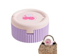Pill Box, Daily Medicine Dispenser, 3.35x3.35in Multifunctional Portable Travel Organizer, Foldable Water Cup, Ideal for Supplements and Fish Oil Storage