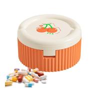Pill Box Organizer, Daily Medicine Dispenser, Travel Pill Holder with Sturdy and Safe Material Design for Travel, Work, or Home Use, 3,35 x 3,35 x 1,77 pulgadas