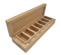 Pill Box, Pill Dispenser, Portable Design Compact Size Lightweight Build Stylish Finish Easy Carry Secure Compartments Elegant Storage, Home Containers for Tablets, 8.66x2.68x1.46inches