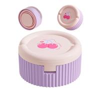 Pill Box, Portable Medicine Organizer with Foldable Water Cup, Daily Travel Pill Case for, Supplements, Fish Oil, Compact Storage for Home, Offices, Trips, 3.35x3.35 Inch