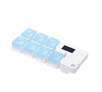 Pill Box - Weekly Pill Organizer | Battery Operated Smart Reminder Storage | 7 Day Pills Organizer Case | For Home School Outdoor Travel Camping Vacation Road Trip Men Women Kids Elderly