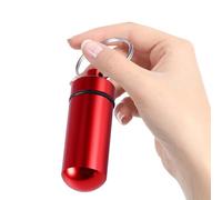 Pill Case Keychain - Small Pocket Pill Box Keyring | Portable Mini