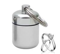 Pill Case - Metal, 1.65x1.06in Pill Organizer Diseño compacto y llave y almacenamiento multifuncional | Pequeño Metal Pills Container For Pills, Llaves, Viajes, Mochila, Daily Carry