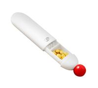 Pill Case, Travel Daily Pill Organizer, 5x1.57x0.85 inches, Portable Weekly Storage with Compartments, 3-Times-a-Day Pull-Out Holder for Supplements, Travel Essentials