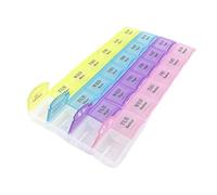 Pill Cases Box Organizer 7 Days 28 Grids 4 Times Portable Travel with Large Compartiments for Vitamins Tablet Fish Oils(R)