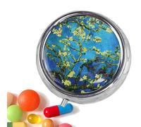 Pill Container, Portable Pill Case, Compact Supplement Box, 3 Compartments Medication Storage, Ideal for Pocket, Purse, Travel, Daily Use, 1.97x1.97x0.63 inches