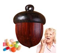 Pill Container - Wood Pine Nut Shape Pill Organizer | Cute Travel Size Containers | Medicine Box For Jewelry Accessory | Cute Travel Size Containers Medicine Pills Organizer Jewelry Accessory Daily P