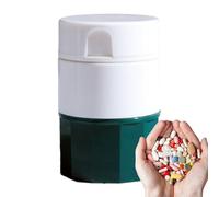 Pill Crusher - 3-iń-1 Portable Pill Grinder, PillSplitter & Cutter, Easy Tablet Crusher For Powder, Compact Medicine Organizer, Durable PP Material Pills Box For Travel & Home Use