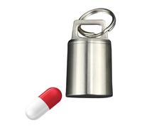 Pill dispenser Contenedor for pastillas, colgante EDC for pastillas, pastillero diario discreto for acampar al aire libre, sin BPA (Size : S)