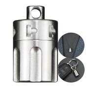 Pill dispenser Llavero de titanio for pastillas, mini collar con soporte for pastillas, botella de almacenamiento de pastillas con llavero, for viajes al aire libre (Size : Inner diameter 8mm)