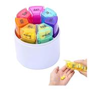 Pill dispenser Organizador de pastillas, extraíble 4 veces al día, pastillero de 7 días con estuche, pastillero compacto de viaje, sin BPA (Size : 1pcs)