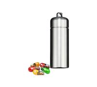 Pill dispenser Pastillero impermeable, contenedor de pastillas con llavero de titanio, organizador compacto de pastillas for bolso, viaje diario, Camping al aire libre, primeros auxilios (Size : L)