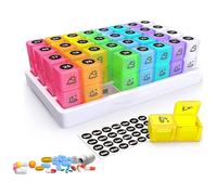 Pill dispenser Pastillero, pastillero de 31 días, pastillero diario hermético desmontable, cápsulas compactas for medicamentos de viaje, recarga rápida y fácil de abrir (Size : 2 time a day)