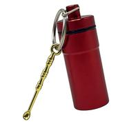 Pill Keychain Container 5x1.6cm/1.97x0.63inches | Small Aluminum Organizer | Pill Organizer Case Container,for Adults Fish Oil Supplements Jewelry Travel Work Hiking Camping Travel