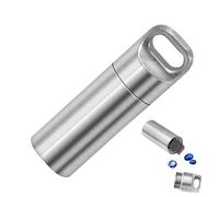 Pill Keychain - Metal Pocket Pill Container, impermeable Daily Pills Holder Keychain for Travel Purse Men and Women | Portable Compact Medicine Storage Box | Durable Mini Pills Box for On-the-Go