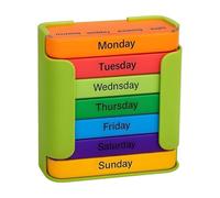 Pill Organizer - 7 Day Medicine Storage Case | Weekly Pill Box with 4 Compartments Daily, Travel Friendly Design for Home, Office, School, and Hospital Use 4.72x4.53x1.97 inches