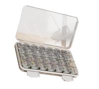 Pill Organizer, Supplement Storage, Portable Compact Size Convenient Design Clear Compartments Secure Closure Lightweight Case, Medicine Box for Travel, 9.06x5.12x1.18inches