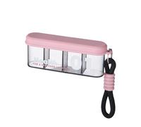 Pill Organizer, Travel Daily Pills Box, 4.53inch, Compact Medication Container, Secure Snap-Lock Design, Ideal for Table, Medicine Storage, Camping, Vacation, Daily Use, Green/Pink