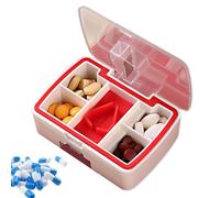 Pill Organizer With Cutter, Medicine Organizer Box, Pill Box Grinder, Pill Splitter, Portable Pill Cutter,3.74x2.56x1.18 Inches For Travel And Daily Use.