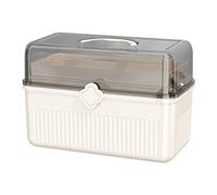 Pill Storage Box - Transparent Pill Holder Case | Large Bin with Lid and Handle for Storage Organizer Multipurpose Supplements Cosmetics Sewing Accessories Home Travel Organization Needs