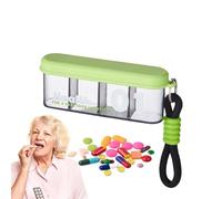 Pill Storage Box, Travel Medicine Organizer, Daily Tablet Container, 0,98 pulgadas, Sturdy, Compact Pocket Design, Multi Compartment Holder, Home Work Camping Vacation Use