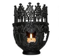 Pillar Candle Holder, Cathedral Design Table Decoration Candlestick Stand for Home, Dining Room, Mantel, Farmhouse, Wedding, Party