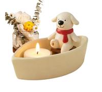 Pillar Candle Holder, Resin Table Decor, Small Candle Holder with Design, Decorative Desk Ornament Accent, Home Living Room Bedroom Kitchen, Farmhouse Office Desk Shelf Counter Display Styling