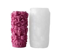 Pillar Candle Mold - 3D Sculpted Bow Bone Heart Gothic Skeleton