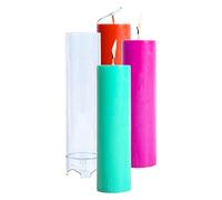 Pillar Candle Molds - 4.4x17.6cm Silicone Candle Mould, 4PCS Bubble Candles Moulds For Making, Soap Making Resin Mould For Handmade Chocolate, Pudding, Clay, Ornament, Makings Wax Candles, Soaps,