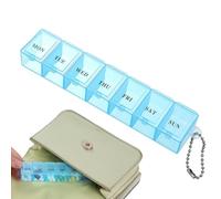 Pillendose 7 Tage, Durchsichtiger Organizer 15×3×2cm,Reisefreundlicher