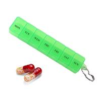 Pillendose 7 Tage, Durchsichtiger Organizer 15×3×2cm,Reisefreundlicher