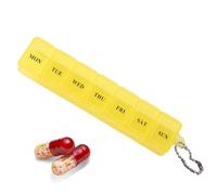 Pillendose 7 Tage, Durchsichtiger Organizer 15×3×2cm,Reisefreundlicher Medikamenten-Organizers | Staubdicht, Tragbar für Tasche, Fischöl, Vitaminas, Tabletten, Praktische Aufbewahrung für Zuhause und