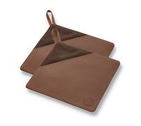 Pillivuyt 2 Agarradores Pillivuyt Gourmet 20.5x20.5 cm Cuero marrón