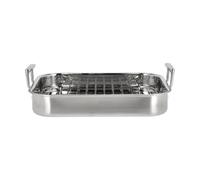 Pillivuyt Sartén de horno Somme con rejilla 32x26.5x5.5 cm Acero inoxidable