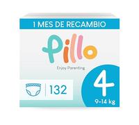 Pillo Pañales Braguita Talla 4 - Pack de 132 Pañal-Braguita, 6 Paquetes de 22 Braguitas 4 - Maxi (9-14 kg) - Pants Bebe