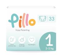 Pillo Pañales Talla 1 - Paquete de 33 Pañales Bebe 1 - New Born (2-5 kg) - Pañales Recién Nacido