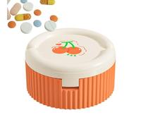 Pillola Box, organizador de píldoras - Distribuidor de Daily Medicines Dispensador con taza de agua plegable | Organizador de viaje portátil multifuncional para suplementos, conservador